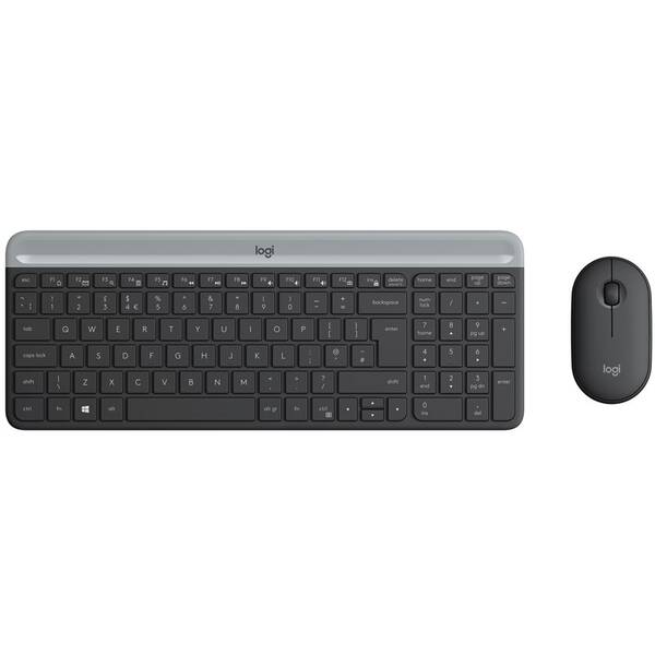 Klávesnica s myšou Logitech MK470 Slim, CZ/SK sivá

