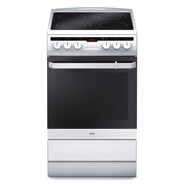 Sklokeramický sporák Amica SHC 5874 W biely

