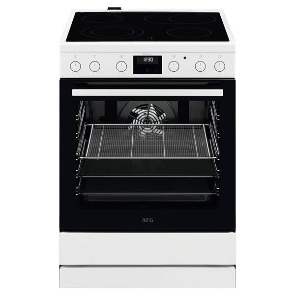Sklokeramický sporák AEG CCB6440CBW biely


