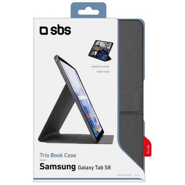 Puzdro na tablet SBS Trio Book na Samsung Galaxy Tab S8 (2022) čierne

