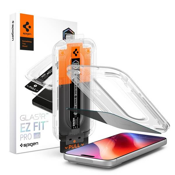 Tvrdené sklo Spigen tR EZ Fit Pro HD (Privacy) na Apple iPhone 18 Pro priehľadné

