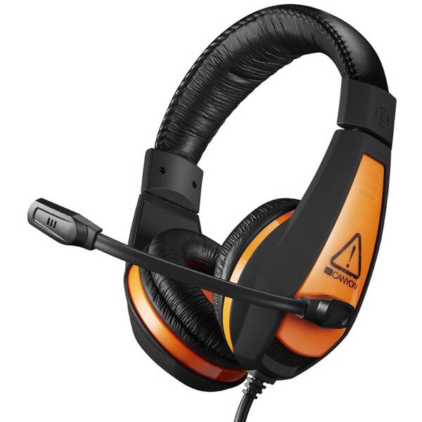 Headset Canyon Star Raider GH-1A čierny/oranžový


