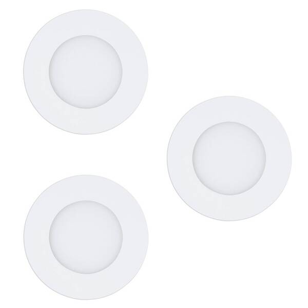 Vstavané svietidlo Eglo Fueva-Z, kruh, 8,5 cm, 3 ks biele

