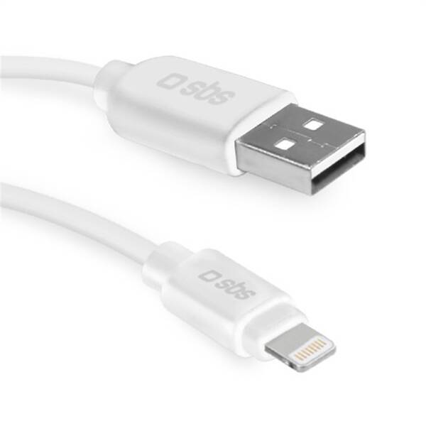 Kábel SBS dátový USB-A/Lightning 1m biely

