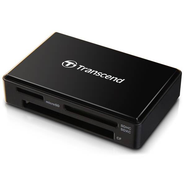 Čítačka pamäťových kariet Transcend RDF8, USB-A/SDHC, SDXC, microSDHC, microSDXC, CompactFlash čierna

