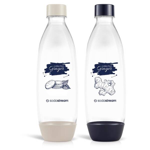 Fľaša SodaStream FUSE Ginger 2x 1 l čierna/biela

