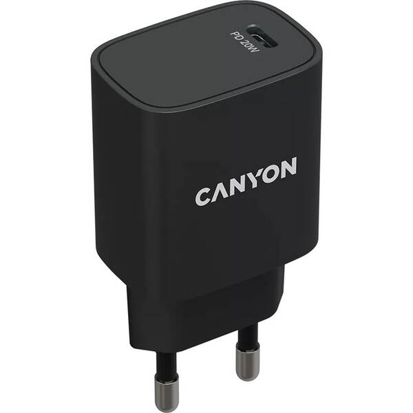 Nabíjačka do siete Canyon H-20-02 USB-C PD 20 W čierna

