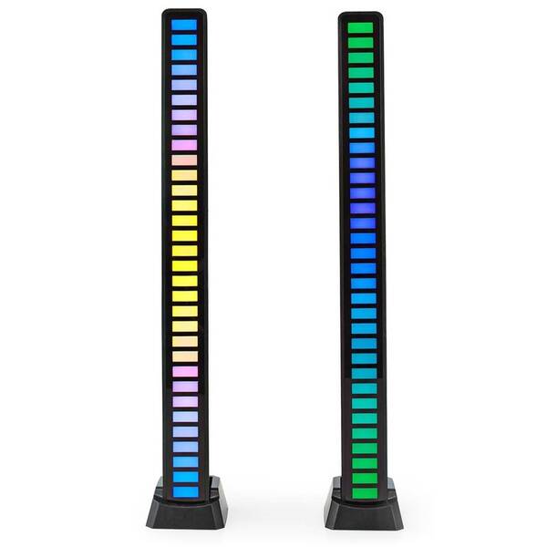 LED svetlo Nedis RGB, herní, 2ks čierne

