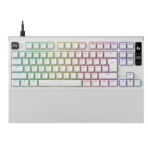 Klávesnica Logitech PRO X2 RAPID, US INT'L biela

