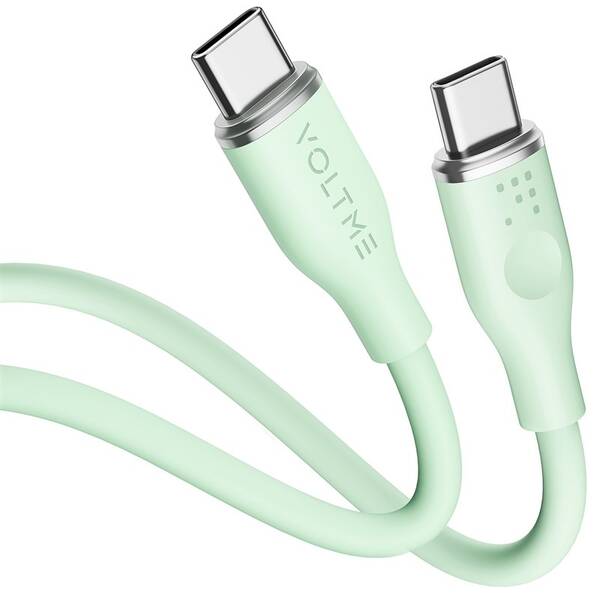 Kábel Voltme Powerlink Moss Series USB-C/USB-C, CTC 3A/60W 1m zelený

