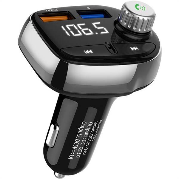 FM Transmitter Power+ FMBT-QC 3.0 BLE čierny/strieborný

