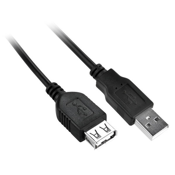 Kábel GoGEN USB, 1,5m, predlžovací čierny

