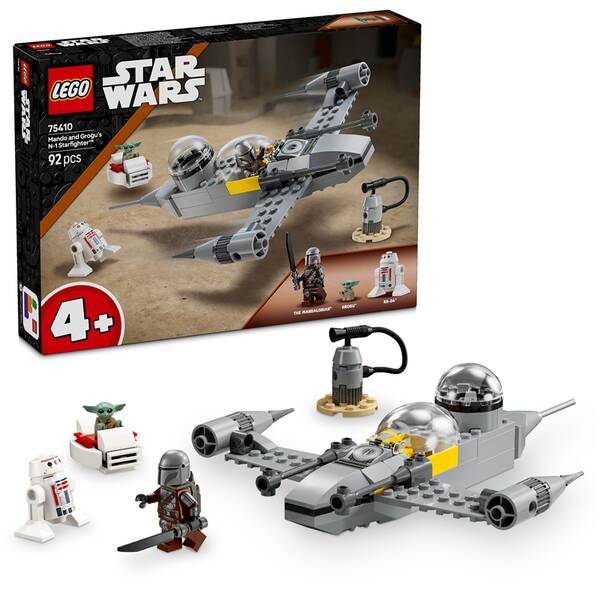 Stavebnica LEGO® Star Wars™ 75410 Mando, Grogu a stíhačka N-1 Starfighter™ 

