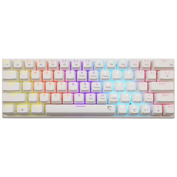 Klávesnica White Shark WAKIZASHI 2, Blue Switch, US layout biela

