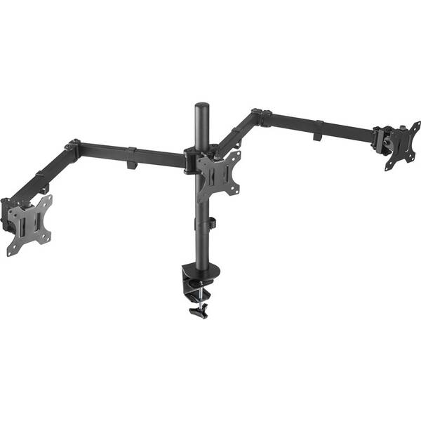Držiak na TV STELL Triple na 3 monitory 13" až 27", nosnosť 3x7 kg čierny

