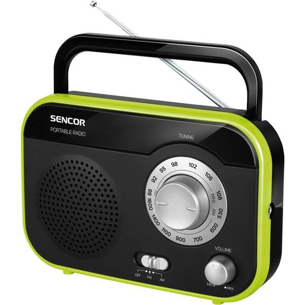 Rádioprijímač Sencor SRD 210 BGN čierny/zelený

