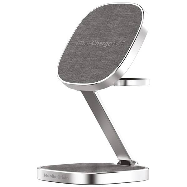 Bezdrôtová nabíjačka Mobile Origin TravelCharge PRO strieborná

