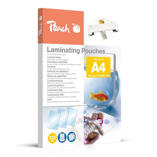 Laminovacie fólie Peach A4 (216x303mm), 125mic, 100 ks 

