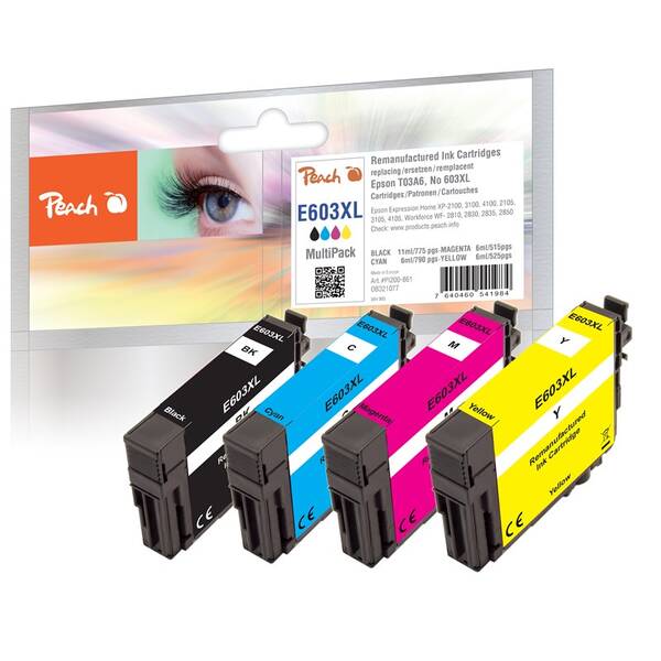 Cartridge Peach Epson 603XL, T03A6, Multipack, 1x11, 3x 6 ml - CMYK 

