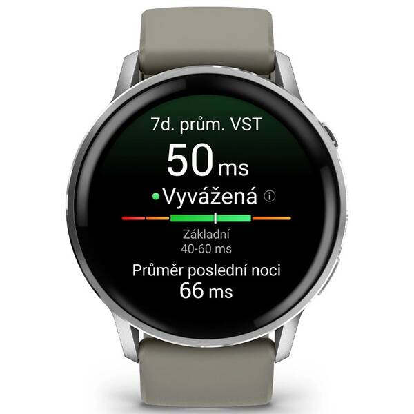 Inteligentné hodinky Garmin Venu 4 - 45 mm strieborné/sivé

