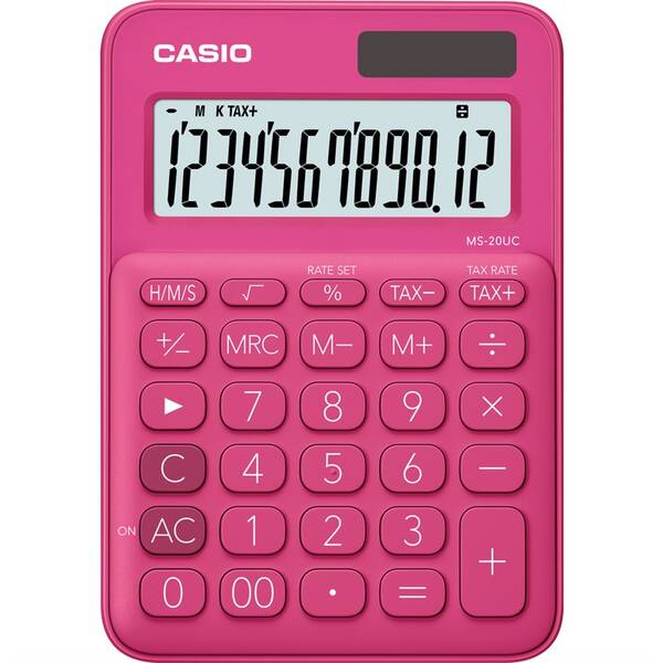 Kalkulačka Casio MS 20 UC RD ružová

