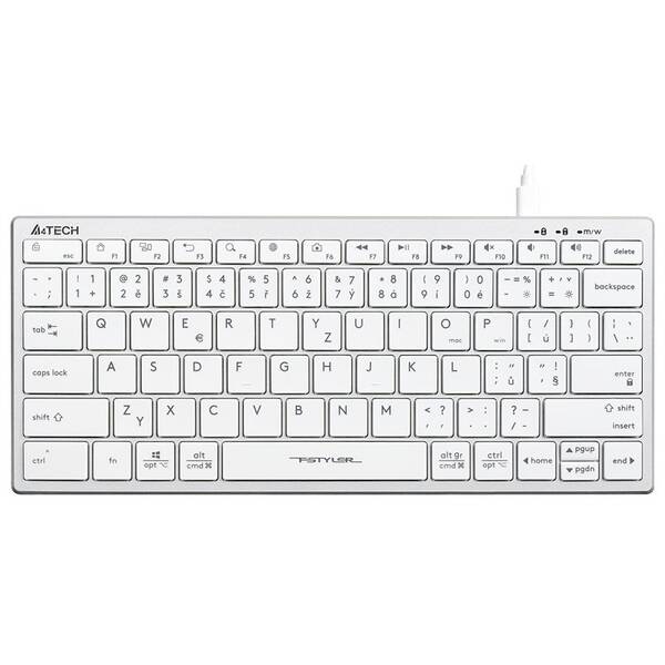 Klávesnica A4Tech FX51, CZ/SK layout biela

