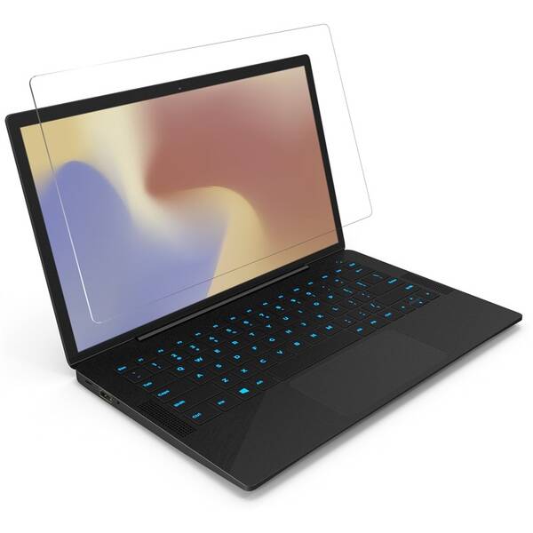 Nalepenie ochrannej fólie ZAGG Clear Monitor na notebook 

