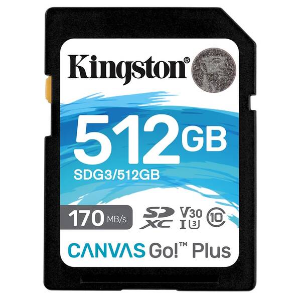 Pamäťová karta Kingston SDXC 512GB UHS-I U3 (170R/90W) 

