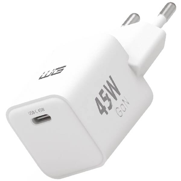 Nabíjačka do siete WG 1xUSB-C, GaN, PD 45W biela

