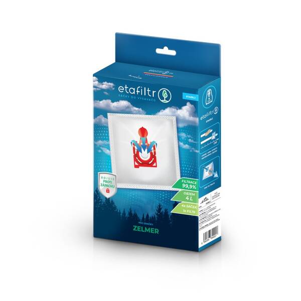 Vrecká pre vysávače ETA Zelmer 2 (4 ks) biely

