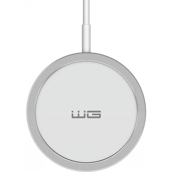 Bezdrôtová nabíjačka WG magnetická, 15W, kompatibilná s MagSafe biela

