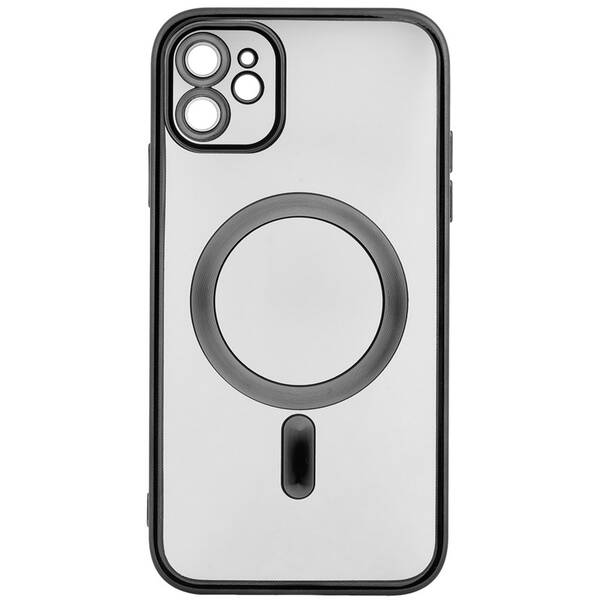Kryt na mobil WG Magic Eye Magnet na Apple iPhone 11 čierny/priehľadný

