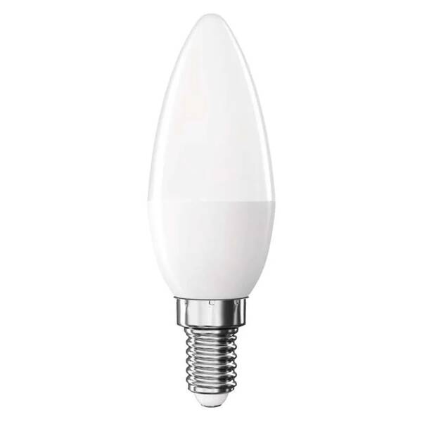 LED žiarovka EMOS Classic sviečka, E14, 4,2W, studená biela 

