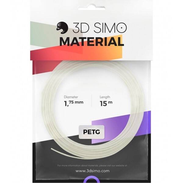 Náplň 3D SIMO PETG/PLA - transparent 15m 


