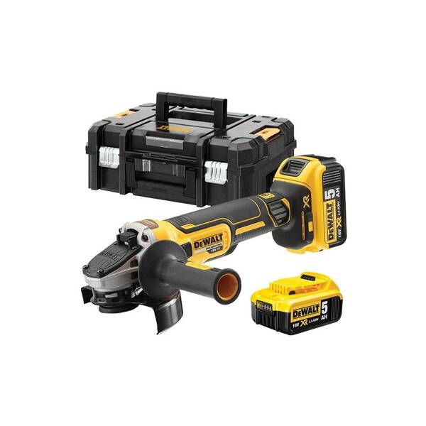 Uhlová brúska akumulátorová Dewalt DCG405P2-QW (s batériou) 

