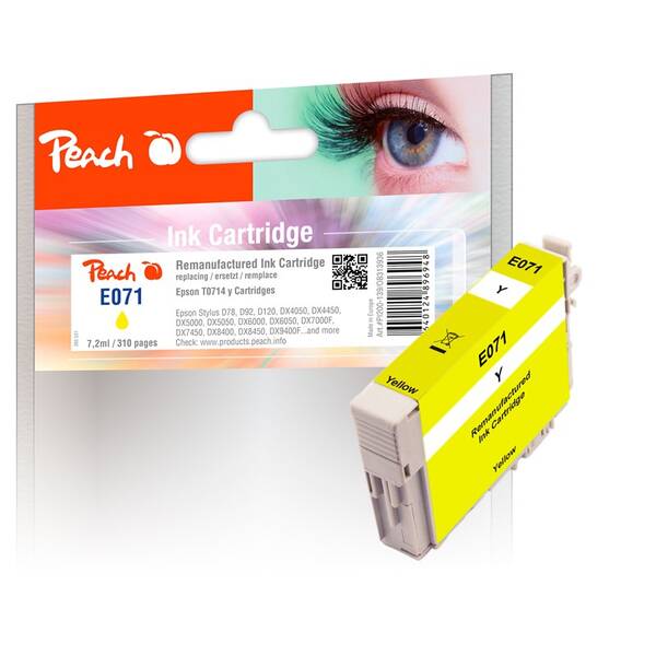 Cartridge Peach Epson 71, T0714, 310 strán žltá

