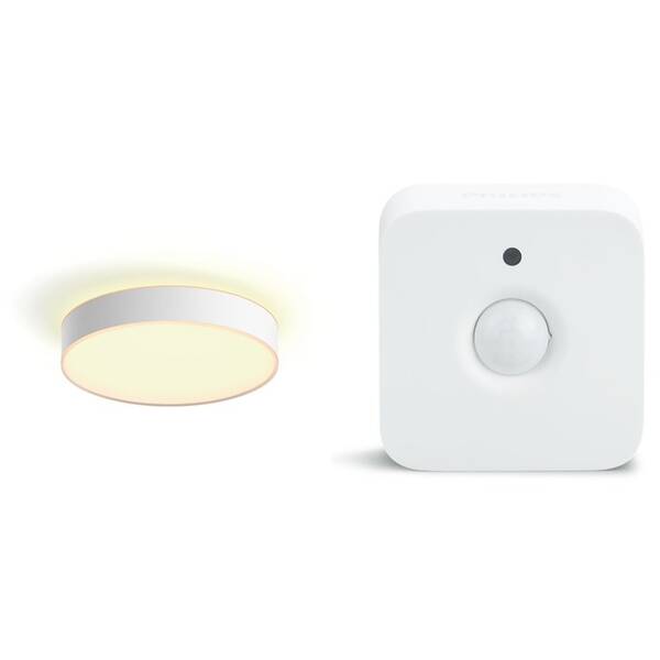 LED stropné svietidlo Philips Devere M - biele + Senzor Philips Hue pohybový 

