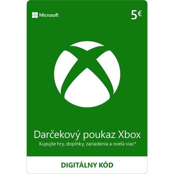  Microsoft Xbox darčeková karta 5 EUR - elektronická licencia 

