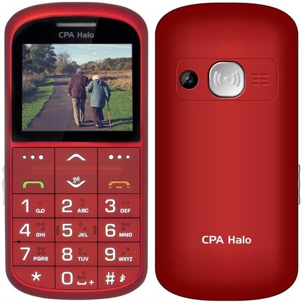 Mobilný telefón CPA Halo 11 Pro Senior s nabíjecím stojánkem červený

