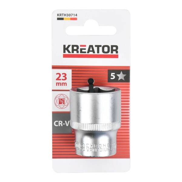 Nástrčná hlavica Kreator KRTH30714 1/2" 23mm 

