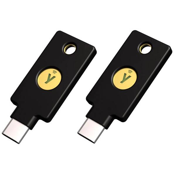 Bezpečnostný token Yubico YubiKey 5C NFC, 2 ks čierny

