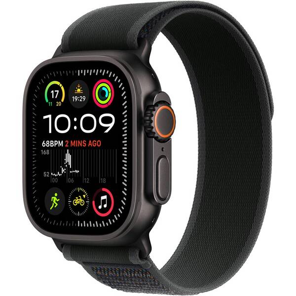 Inteligentné hodinky Apple GPS + Cellular 49mm čierny titán - čierny trailový ťah - S/M 

