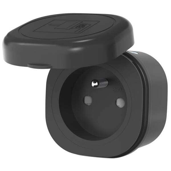 Inteligentná zásuvka IMMAX NEO LITE Smart, vonkajšia, s kolíkom, typ E, IP44, Wi-Fi čierna

