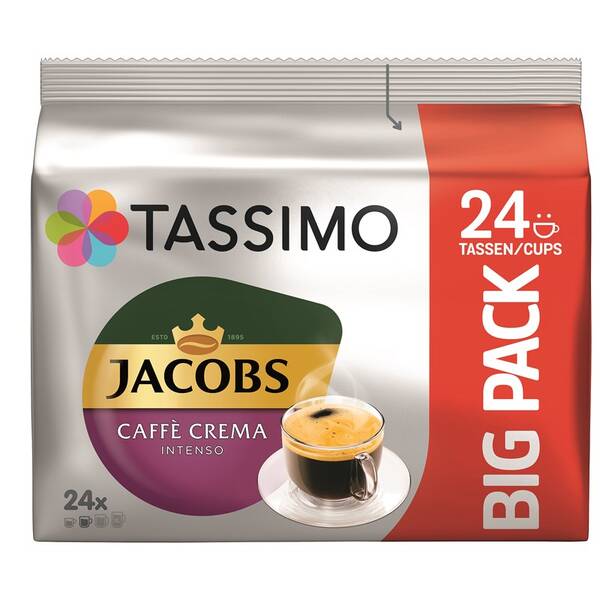 Kapsuly pre espressá Tassimo Jacobs Caffè Crema Intenso 24 cups (24 ks) 

