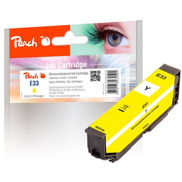 Cartridge Peach Epson 33, T3344, 330 strán žltá


