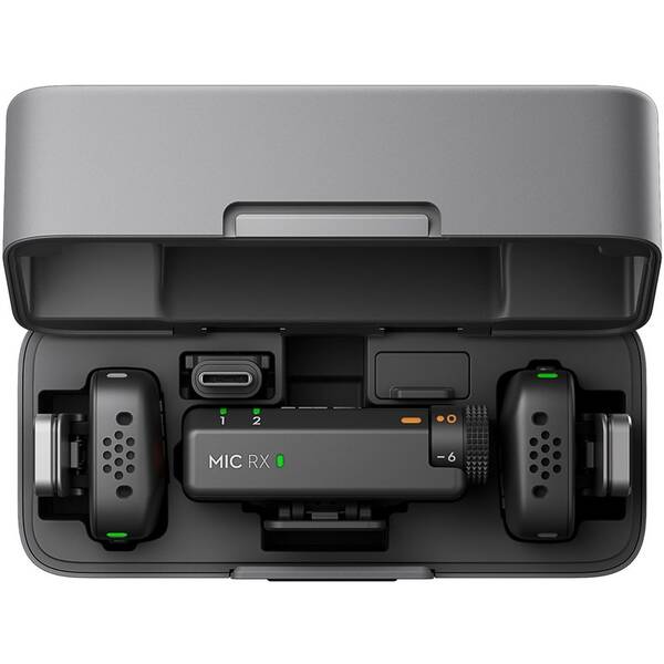 Mikrofón DJI Mic Mini (2 TX + 1 RX + Charging Case) čierna

