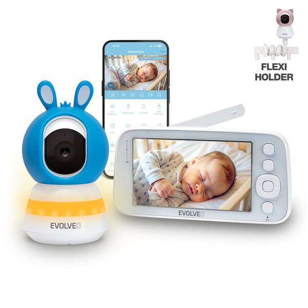 Detská elektronická pestúnka Evolveo Baby Monitor N5 (CAM-5-B) modrá

