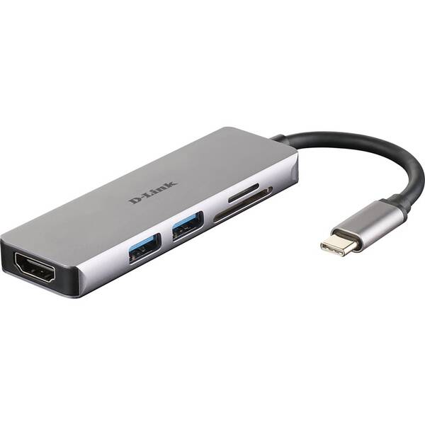 USB Hub D-Link USB-C/HDMI, 2x USB 3.0, SD, Micro SD 

