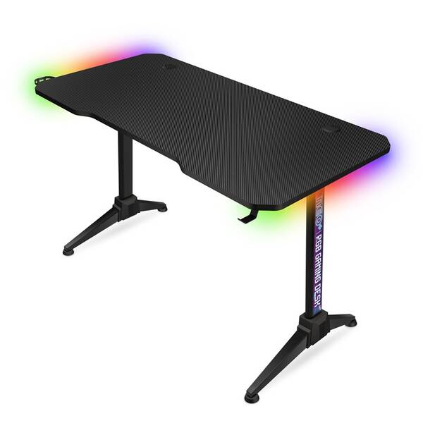 Herný stôl Connect IT NEO+ s RGB podsvietením čierny

