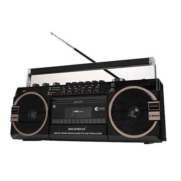 Rádiomagnetofón Ricatech PR1980 Ghettoblaster čierny

